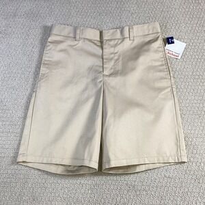 French Toast Boys‎ Husky School Uniform Shorts Khaki Size 14 Waist 32 NWT